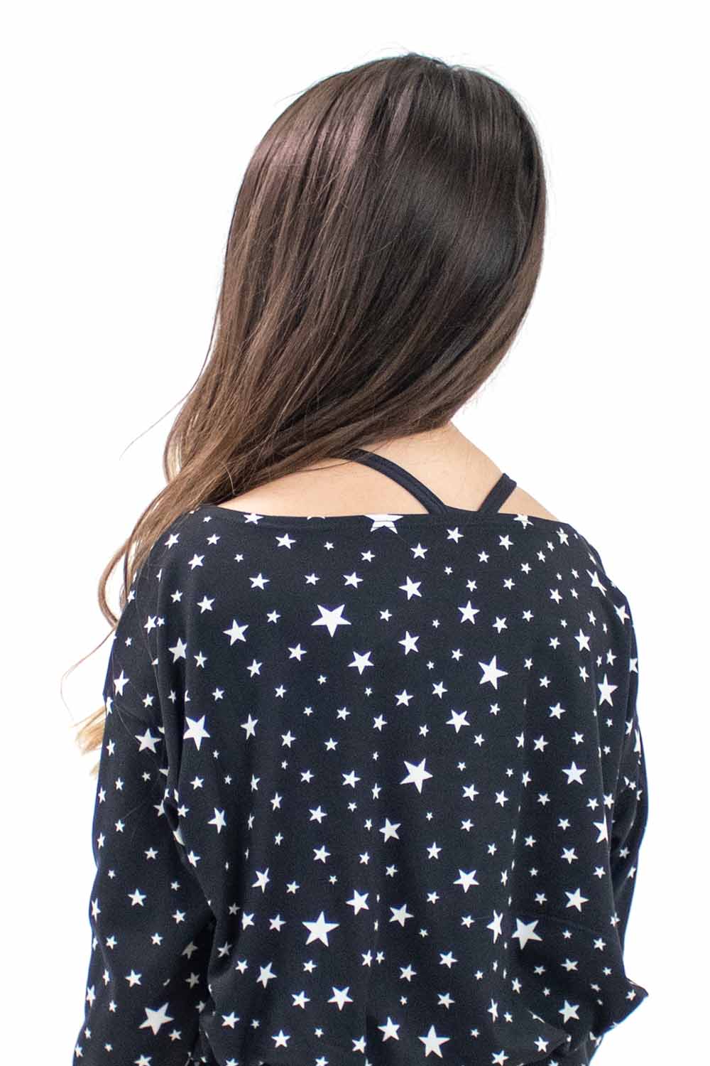 BM40539G Youth Star Print Cover-up Top with Wide Waistband