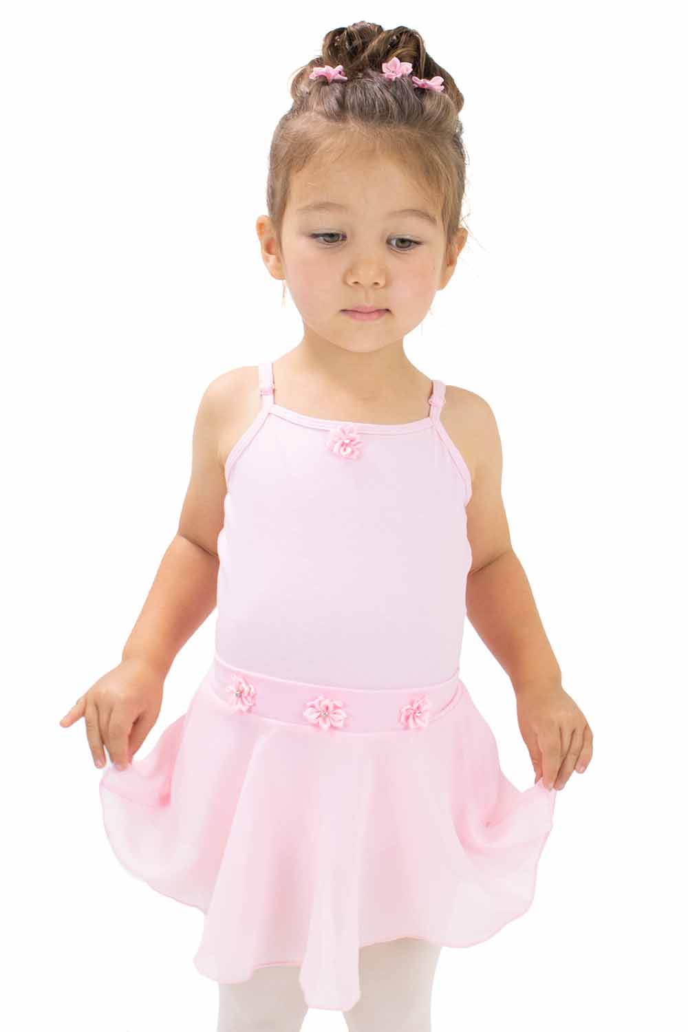 BM5421IY Cami Leotard with Flower Tacking