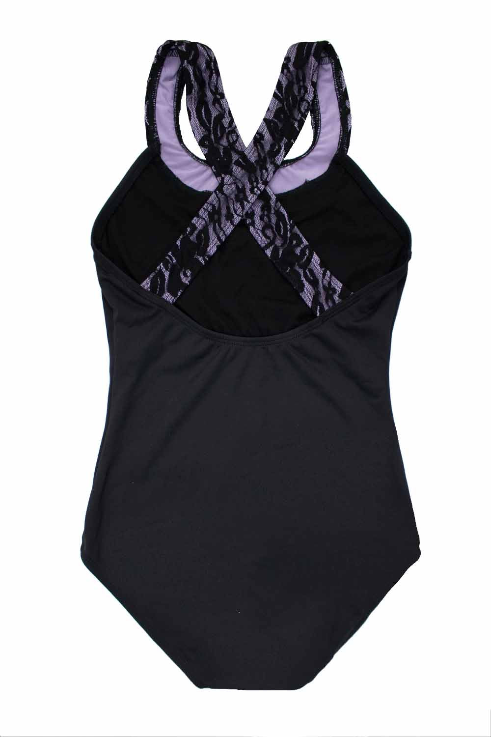 Adult Lace Halter Neck Leotard with Crisscross Straps