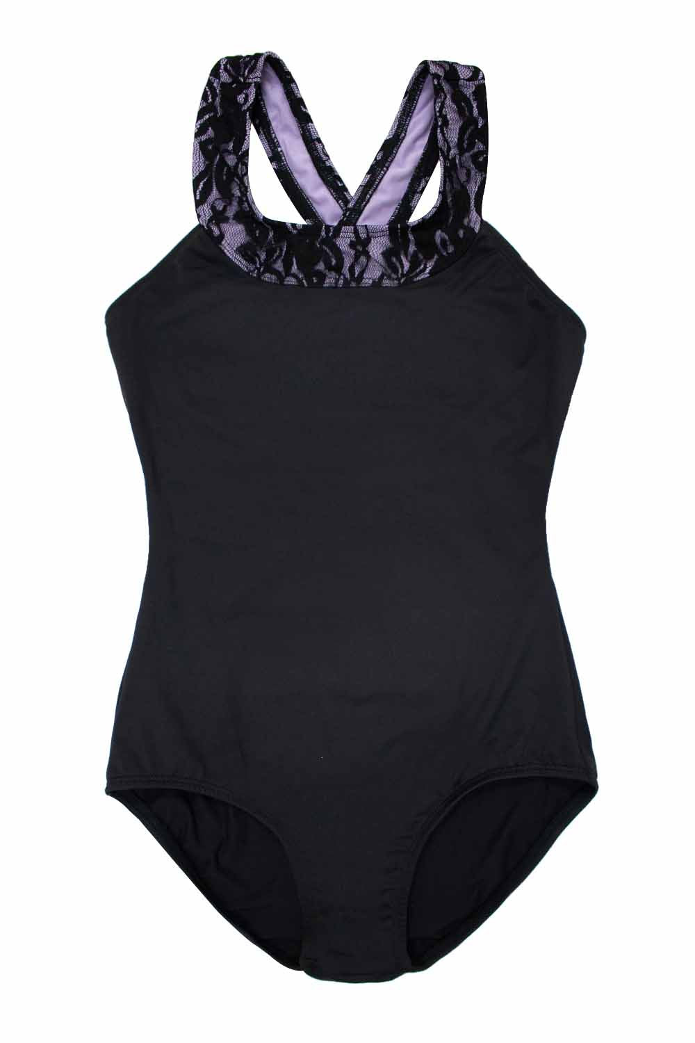 Adult Lace Halter Neck Leotard with Crisscross Straps