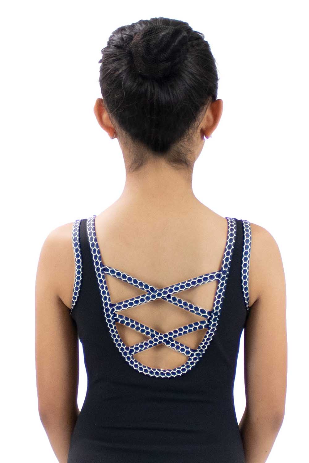 BMT5978 Youth Fashion Back Leotard Reflective Trim