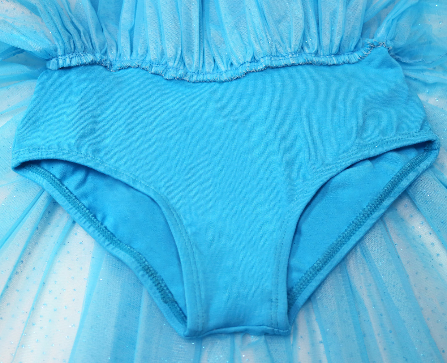 Girls' Blue Lace Up Costume Dress Leotard