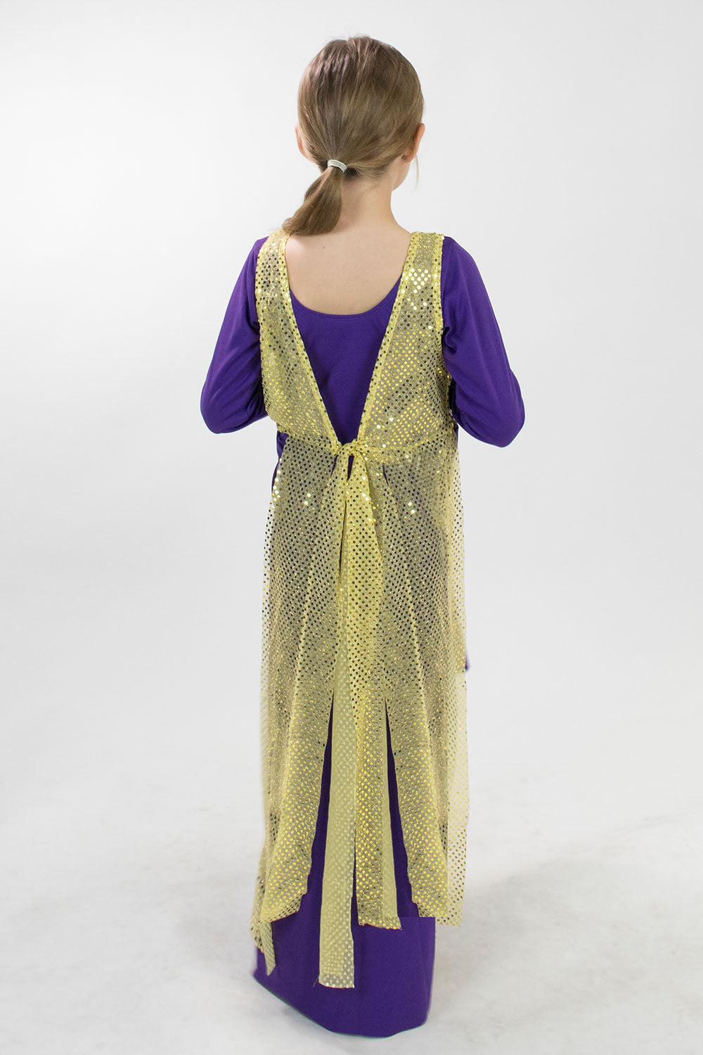 Children Liturgical Sequin Tunic with Streamer Skirt