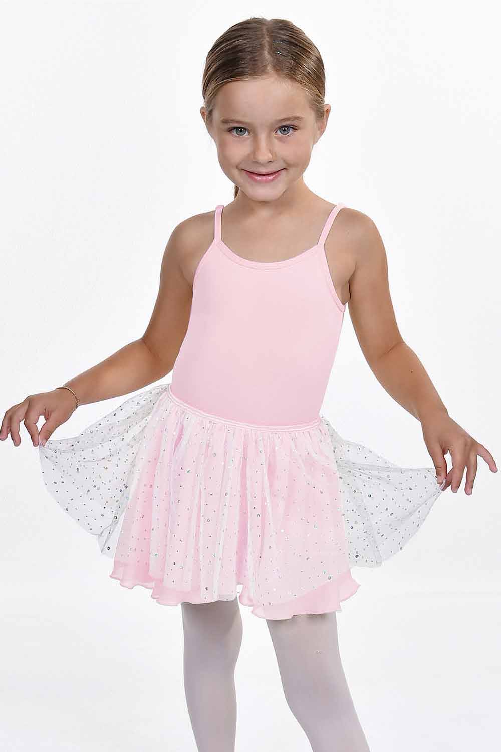 Girls' Layer Skirt with Sequin Overlay