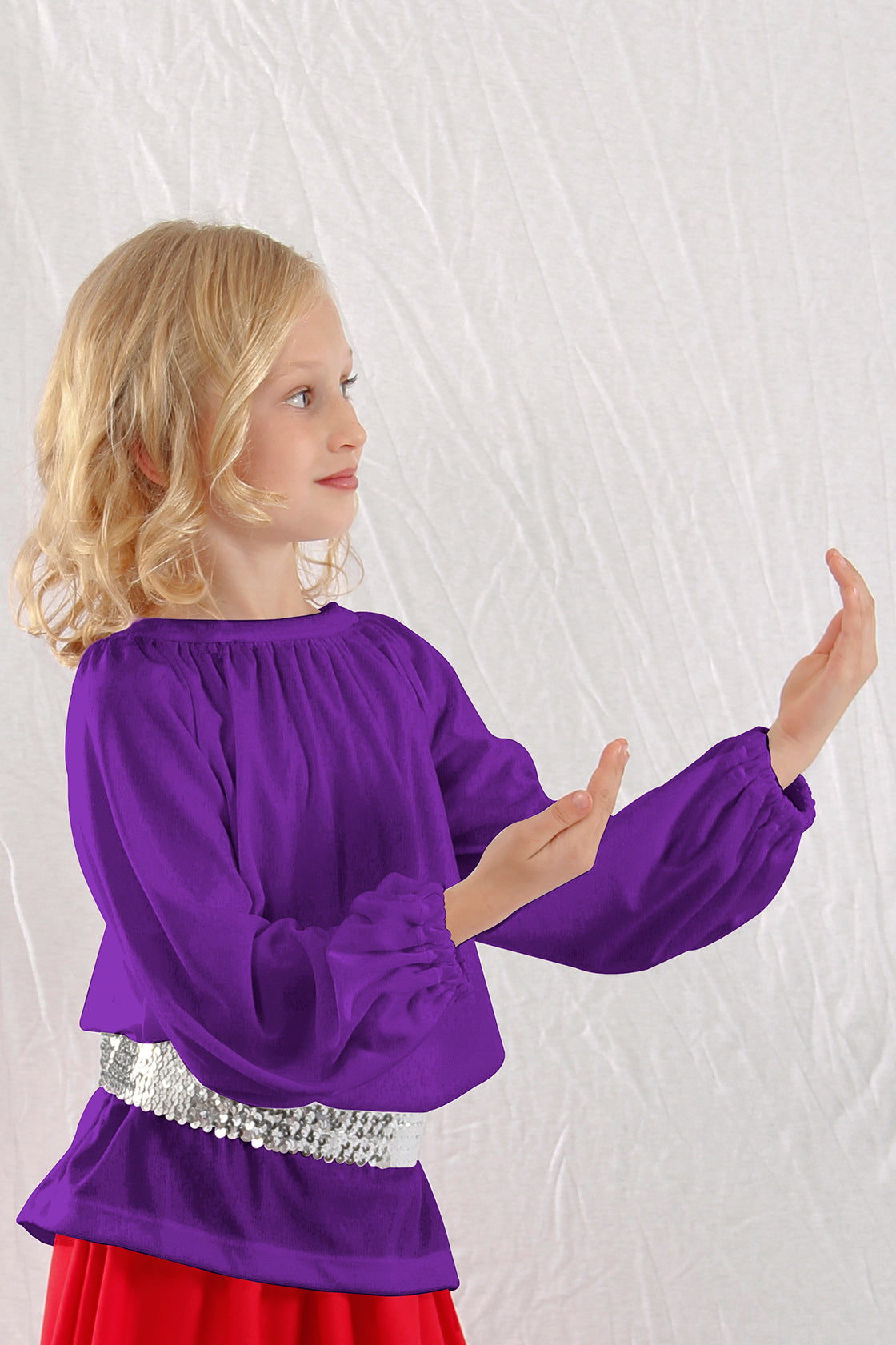 Girls' Liturgical Long Sleeve Crewneck Tunic Top