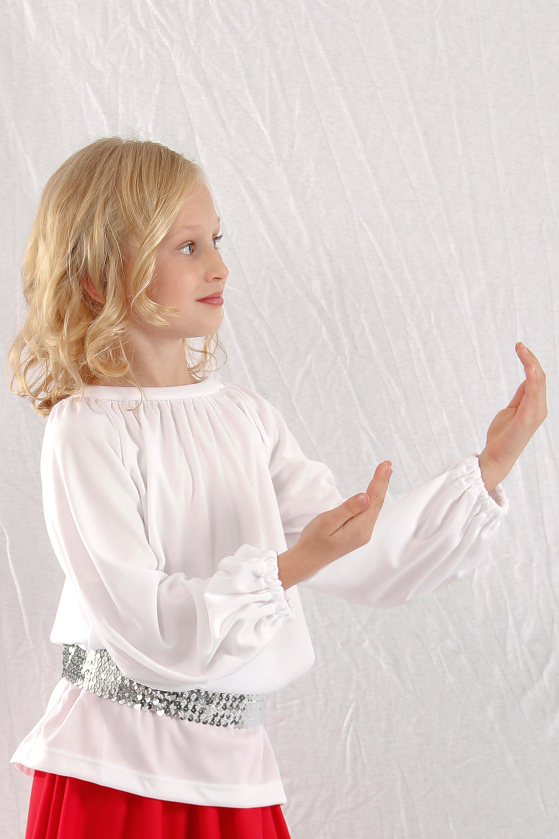 Girls' Liturgical Long Sleeve Crewneck Tunic Top