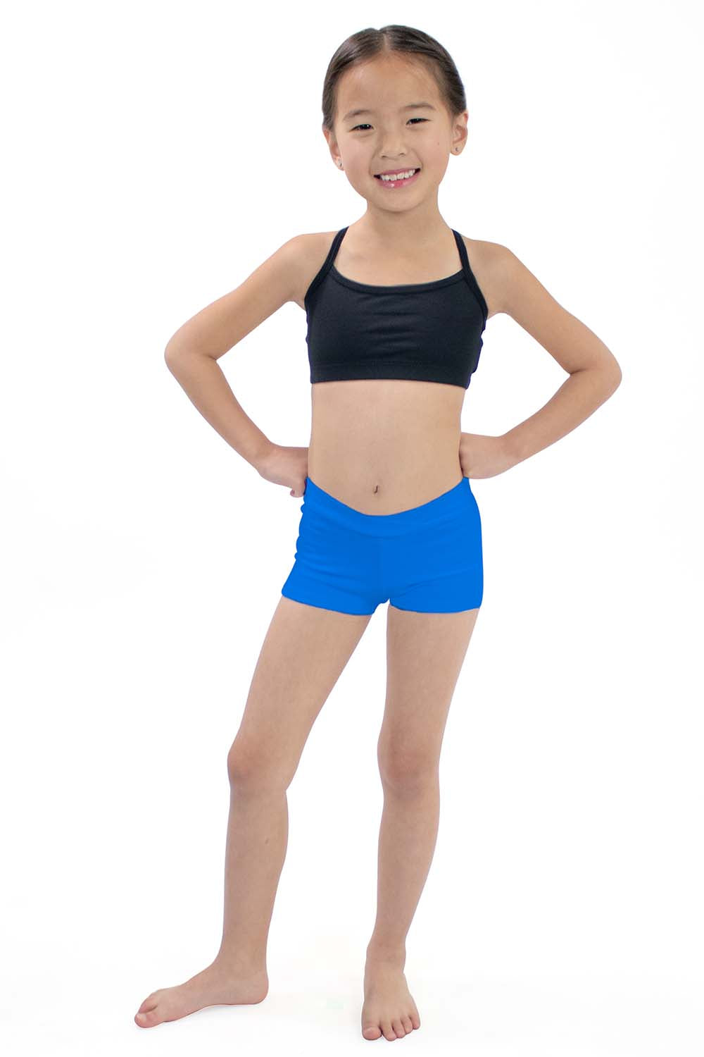 Girls' Microfiber V-Front Hot Shorts