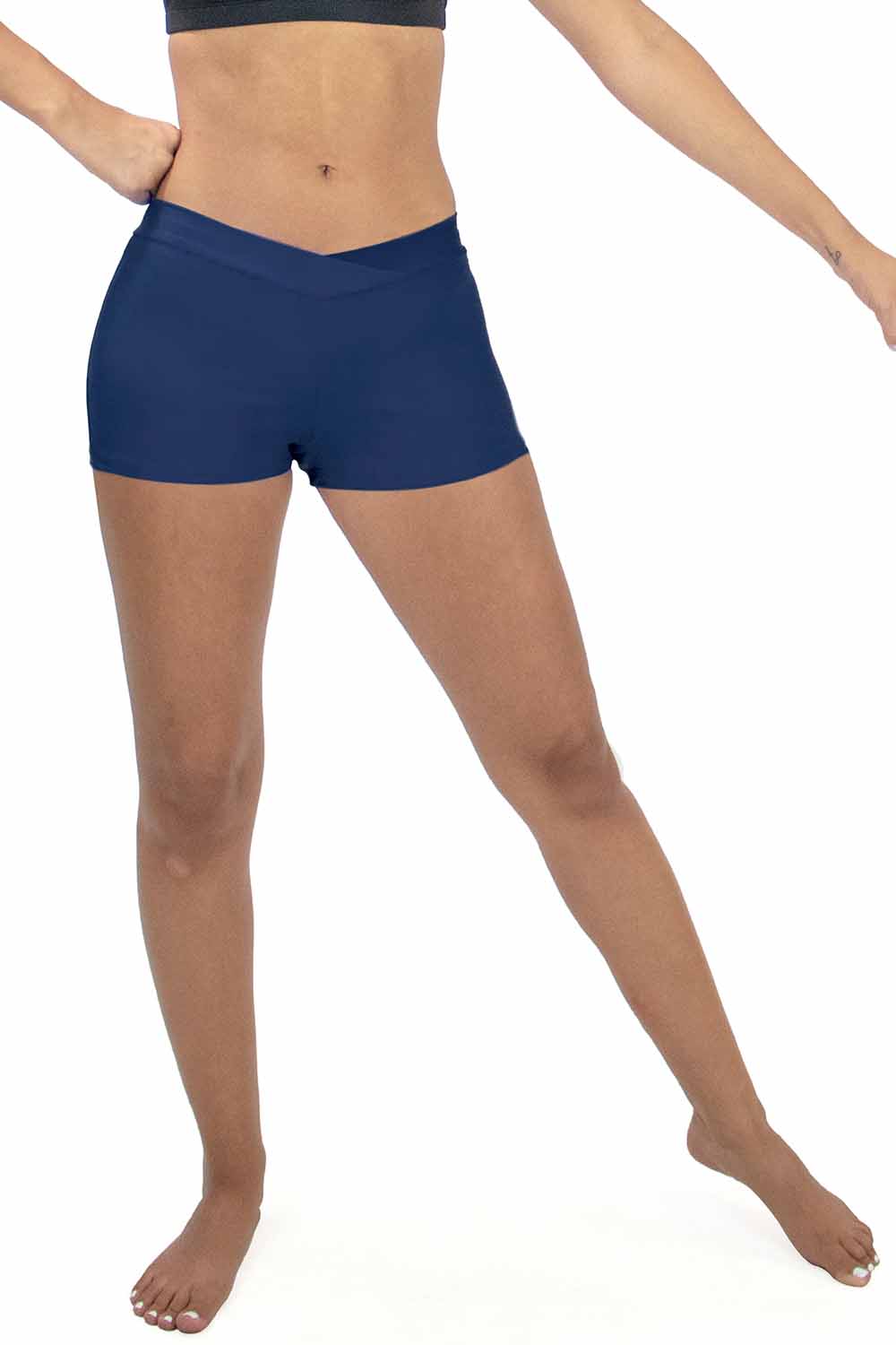 Adult 1" Inseam Microfiber V-front Hot Shorts