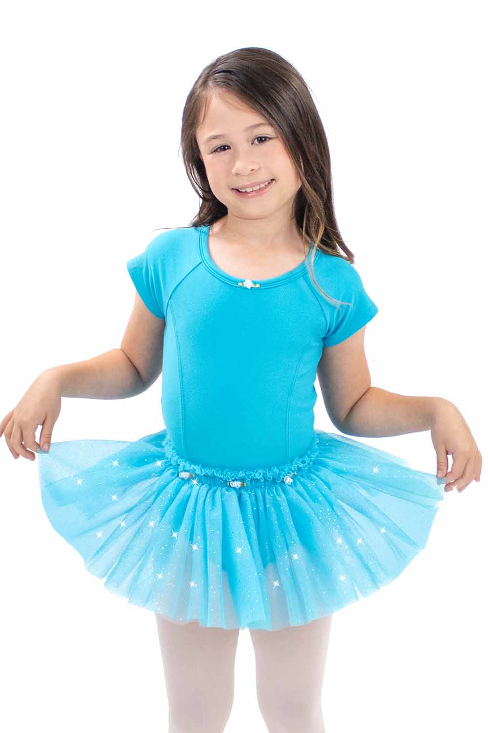 BM2204IK Glitter Tutu Skirt with Flower Tacking