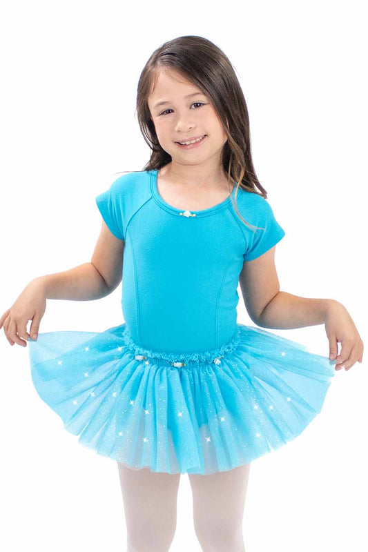 BM2204IK Glitter Tutu Skirt with Flower Tacking