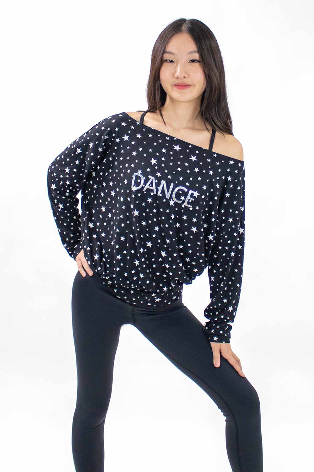 BM40538 Adult Star Print Cover-up Top with Wide Waistband