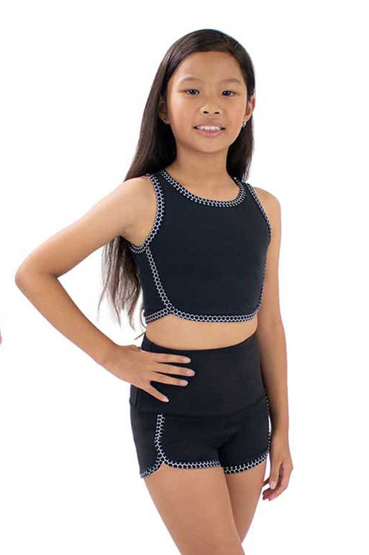 BM7586G Youth Reflective Trim Hot Shorts