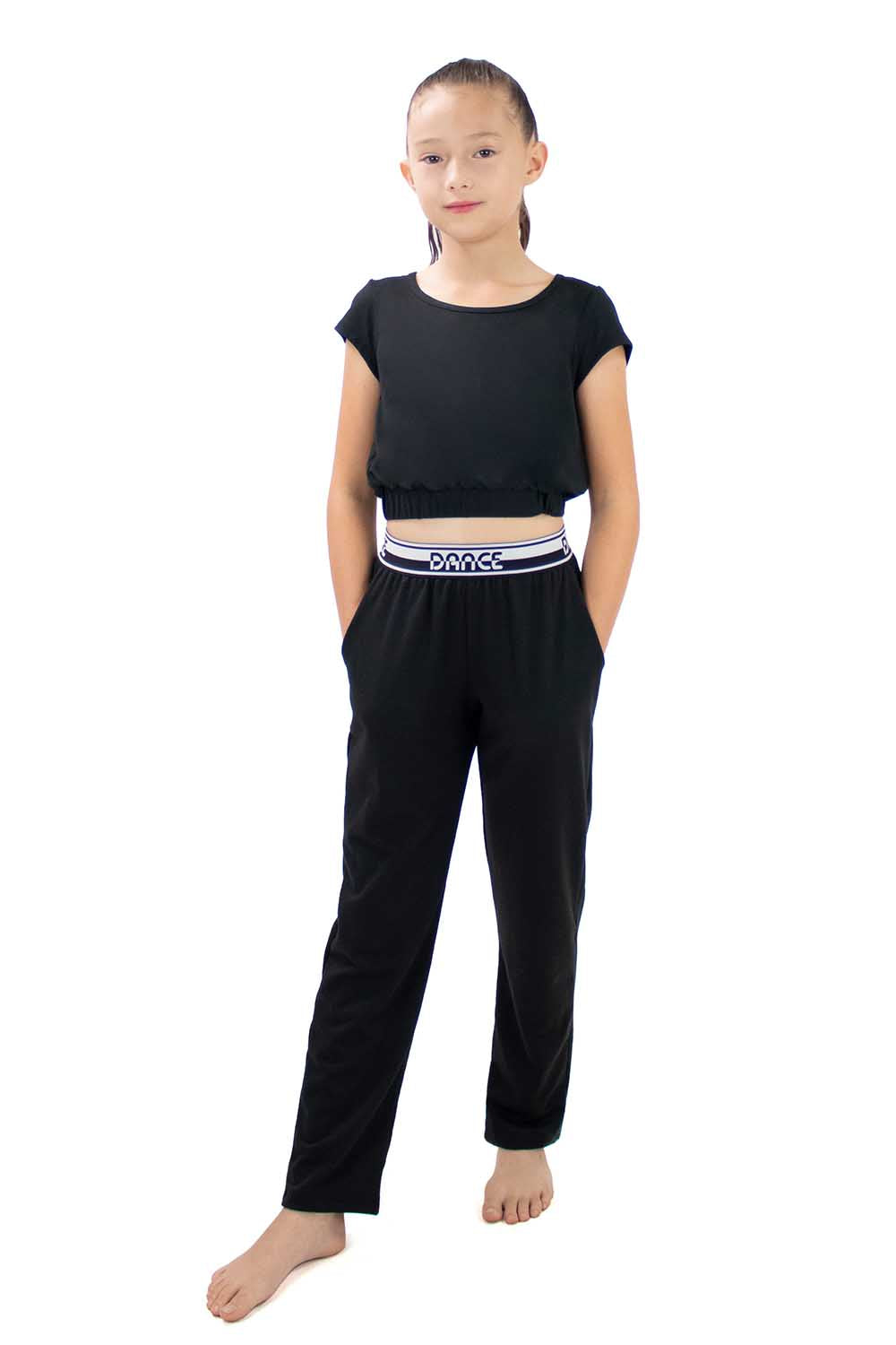 BM40552G Youth Cap Sleeves Bubble Top with Dance Elastic