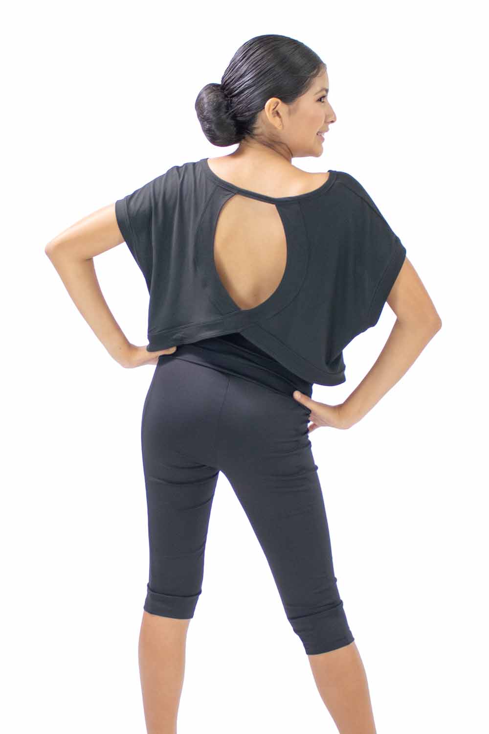 PRE-ORDER BM40553A Adult Crop Top Cover-up with Key Hole Back