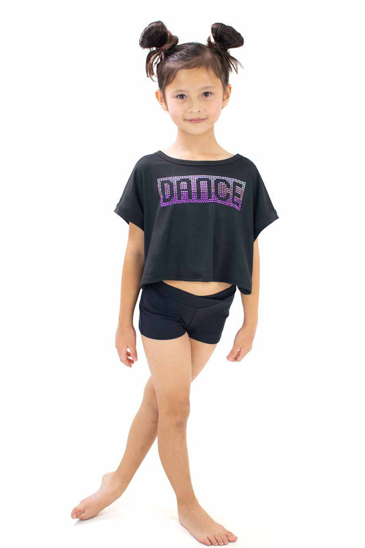 PRE-ORDER BM40553G Youth Crop Top Cover-up with Key Hole Back