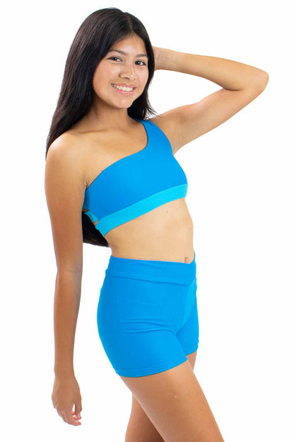 PRE-ORDER BM1113T Tween V-Front Turquoise Short
