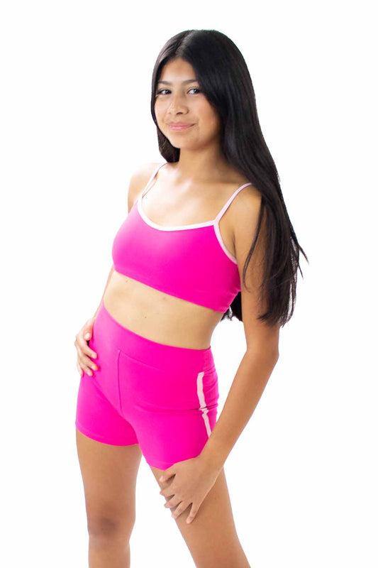 PRE-ORDER BM40556T Tween Sports Bra Top with Keyhole Back Design