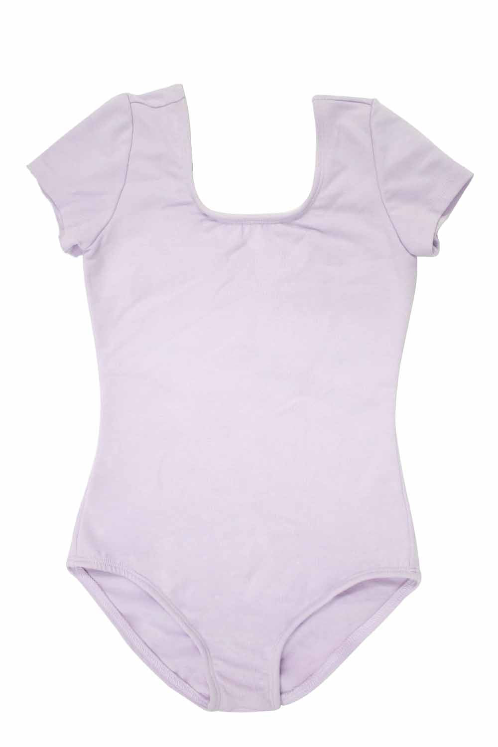 Girls Short Sleeve Leotard Waterfall Bow Back Detail