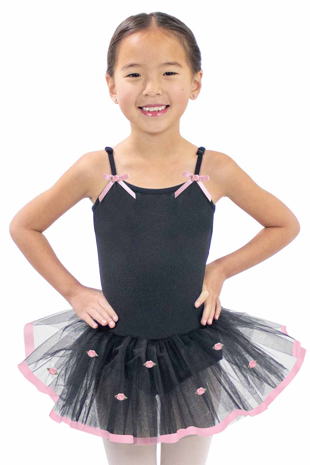 BM9124DA Tutu Dress with Satin Ribbon with Flower Tacking