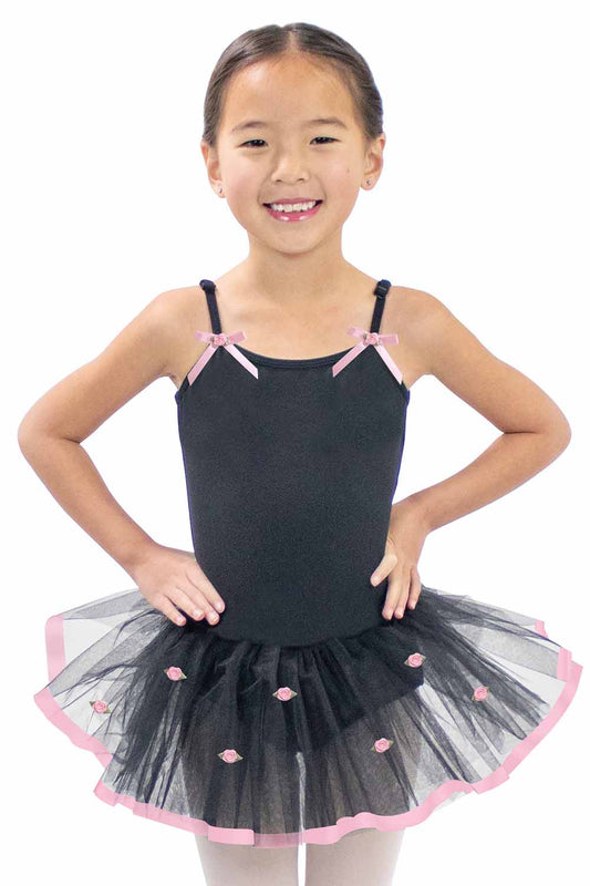 BM9124DA Tutu Dress with Satin Ribbon with Flower Tacking