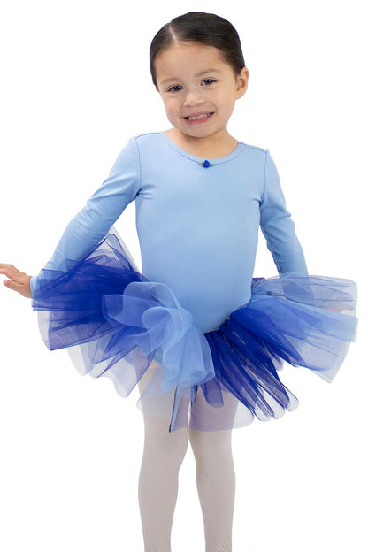 BM9446HJ Long Sleeve Ombre Tutu Dress