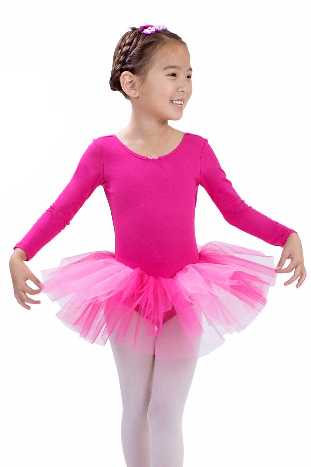 BM9446HJ Long Sleeve Ombre Tutu Dress