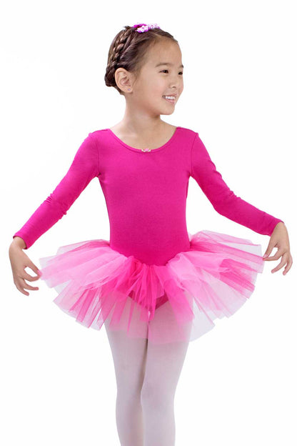 BM9446HJ Long Sleeve Ombre Tutu Dress