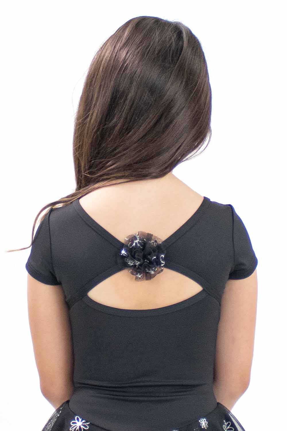BM9488IL Short Sleeve Foil Flower Dress