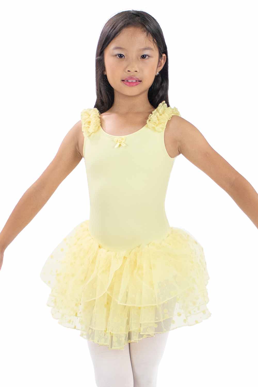 BM9489IG Short Sleeve Layer Ruffle Dress