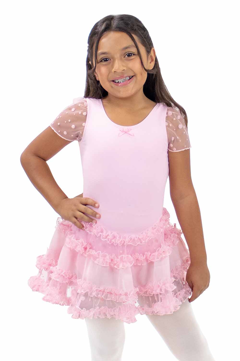 BM9490IG Short Sleeve Layer Ruffle Dress