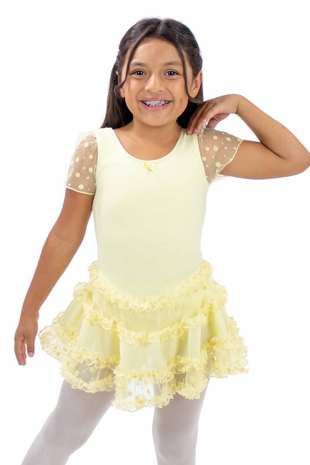 BM9490IG Short Sleeve Layer Ruffle Dress