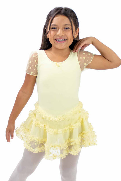 BM9490IG Short Sleeve Layer Ruffle Dress