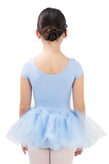 BM9492G Short Sleeve Glitter Tutu Dress