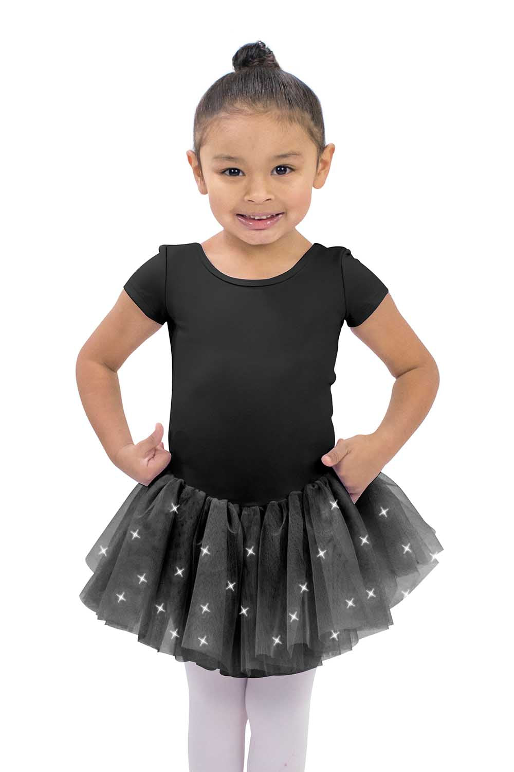 BM9492G Short Sleeve Glitter Tutu Dress