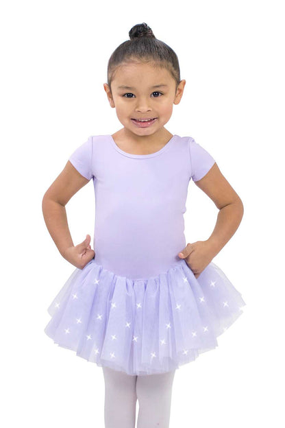 BM9492G Short Sleeve Glitter Tutu Dress