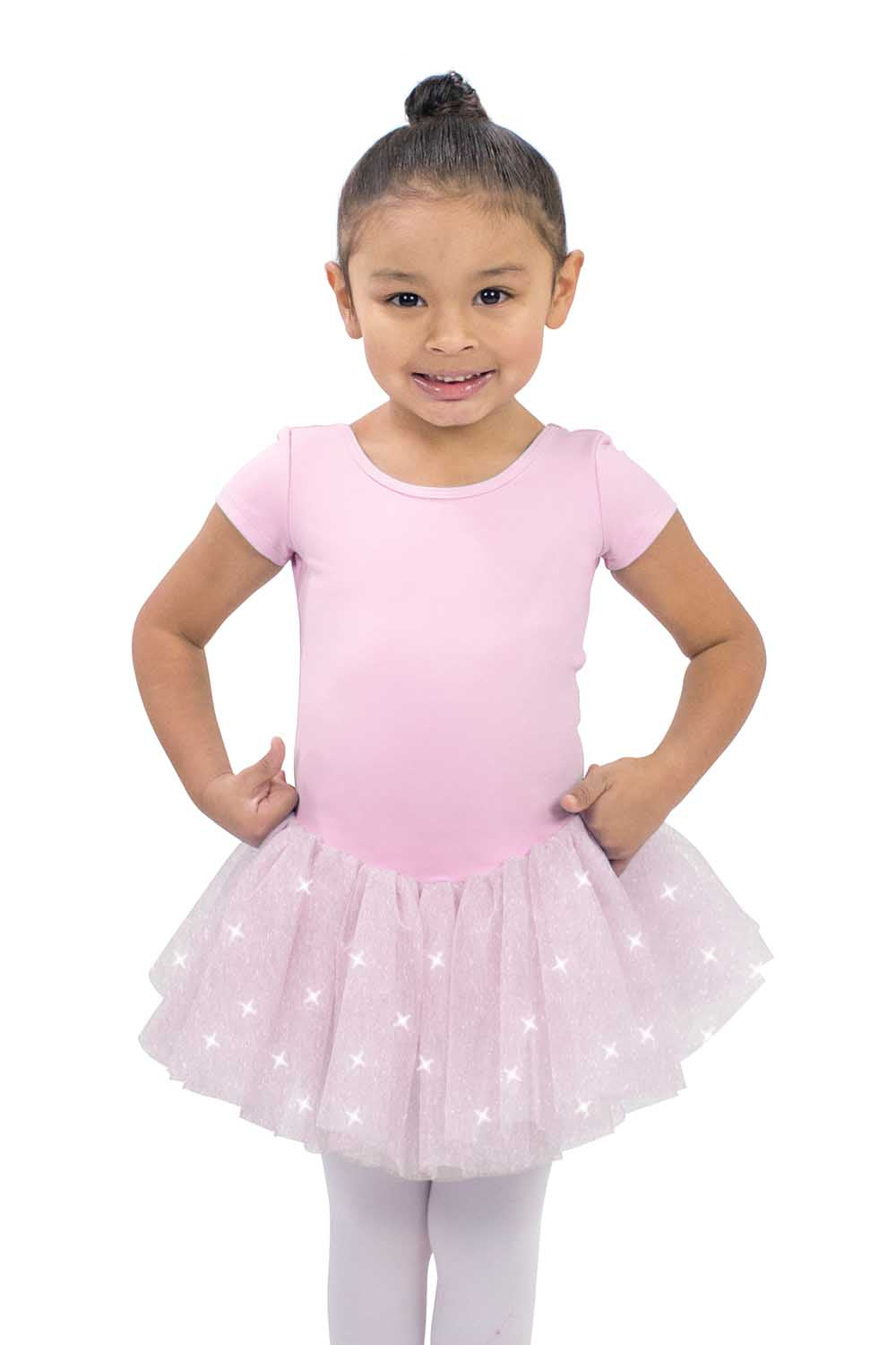BM9492G Short Sleeve Glitter Tutu Dress