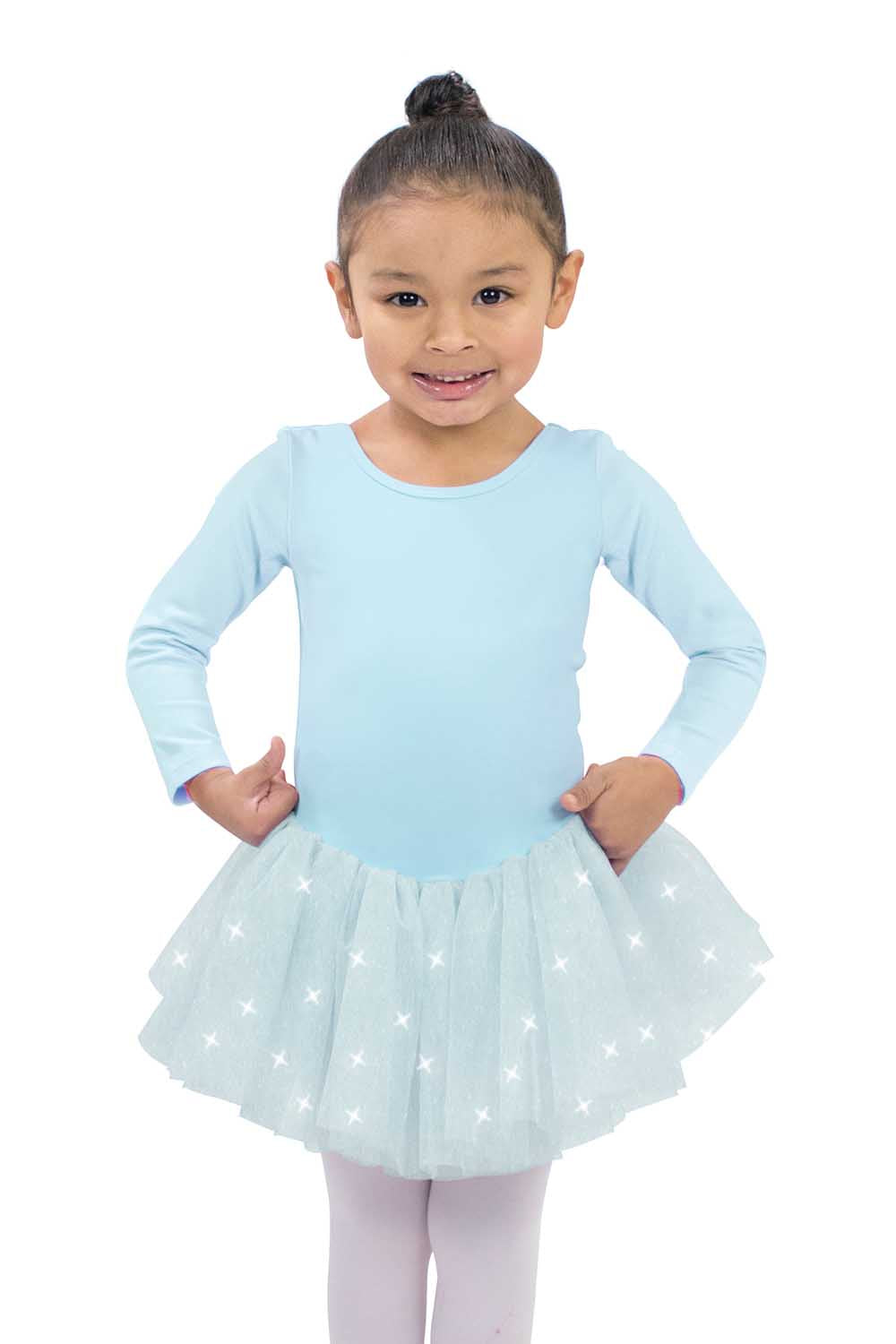 BM9493G Long Sleeve Glitter Tutu Dress