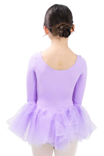 BM9493G Long Sleeve Glitter Tutu Dress