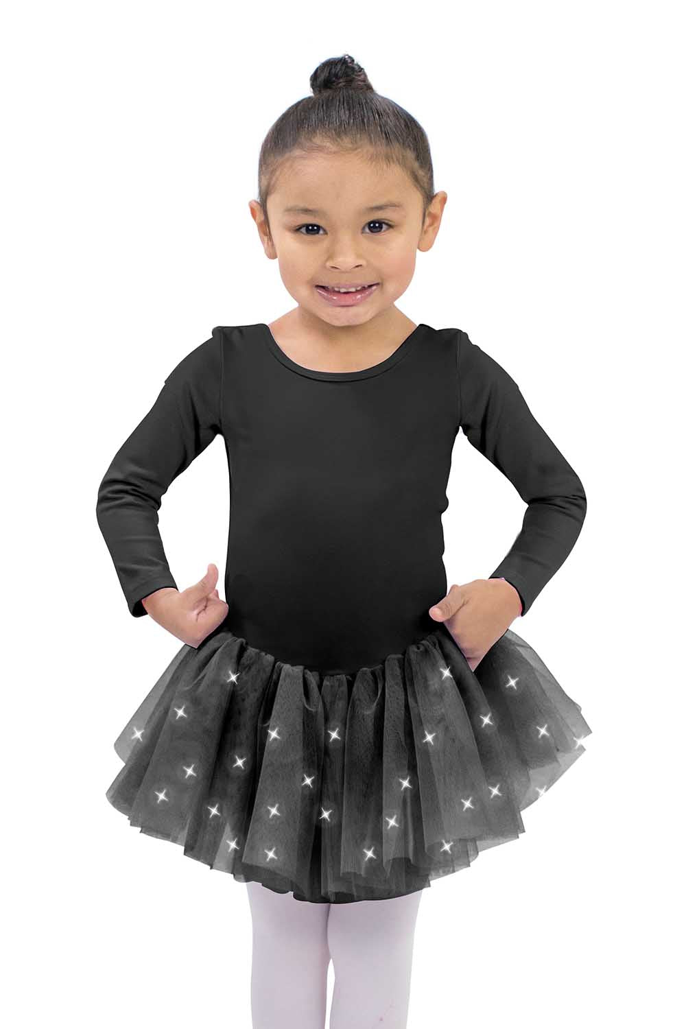 BM9493G Long Sleeve Glitter Tutu Dress