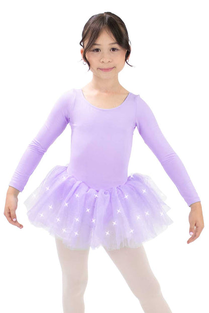 BM9493G Long Sleeve Glitter Tutu Dress