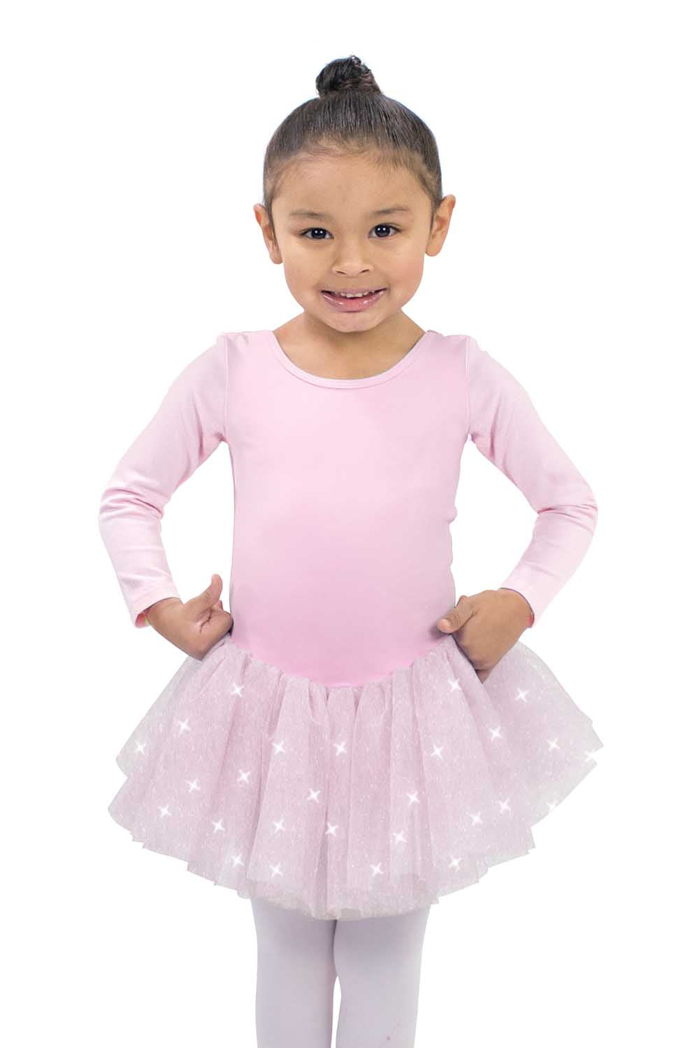 BM9493G Long Sleeve Glitter Tutu Dress
