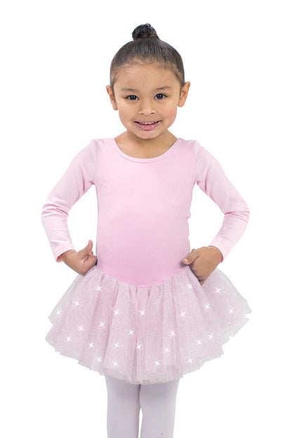 BM9493G Long Sleeve Glitter Tutu Dress