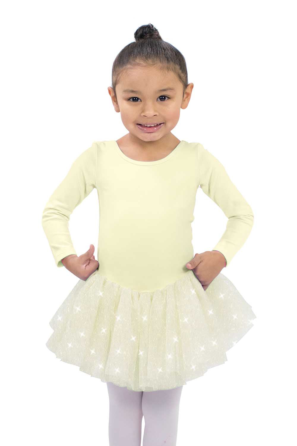 BM9493G Long Sleeve Glitter Tutu Dress