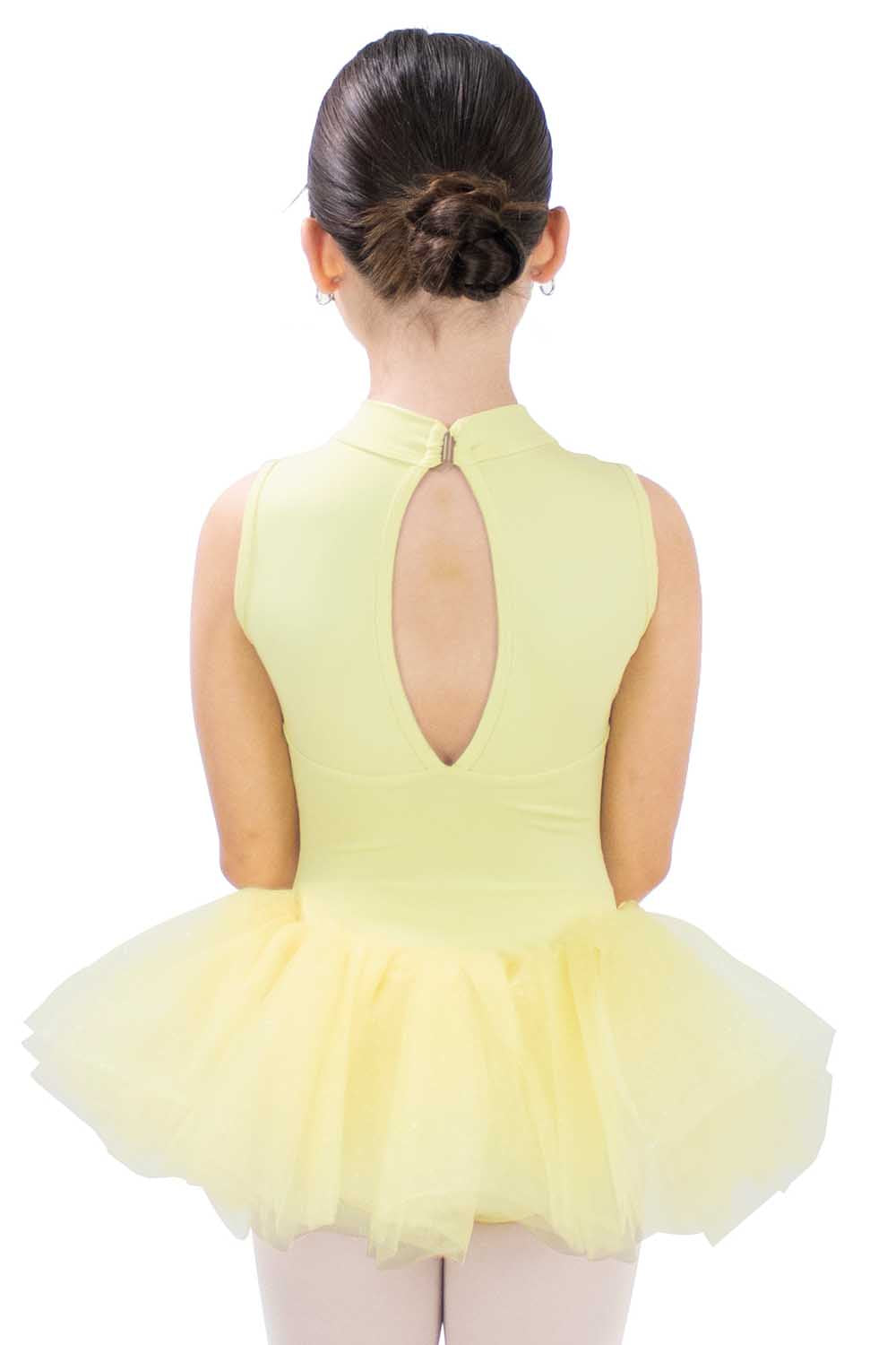 BM9494G Mock Neck Glitter Tutu Dress