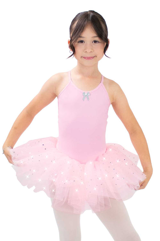 BM9496IP Star Foil Short Sleeve Tutu Dress