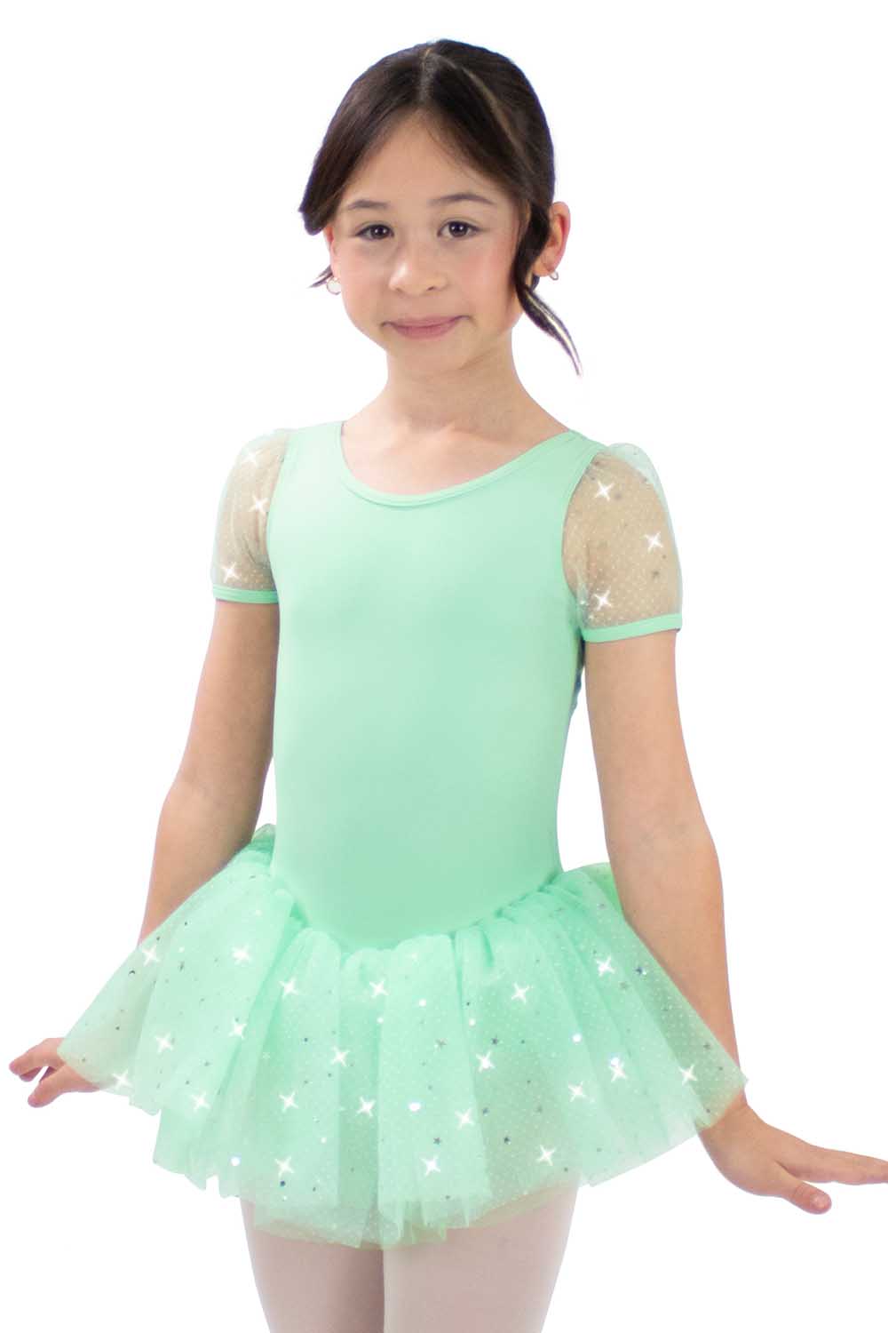 BM9496IP Star Foil Short Sleeve Tutu Dress