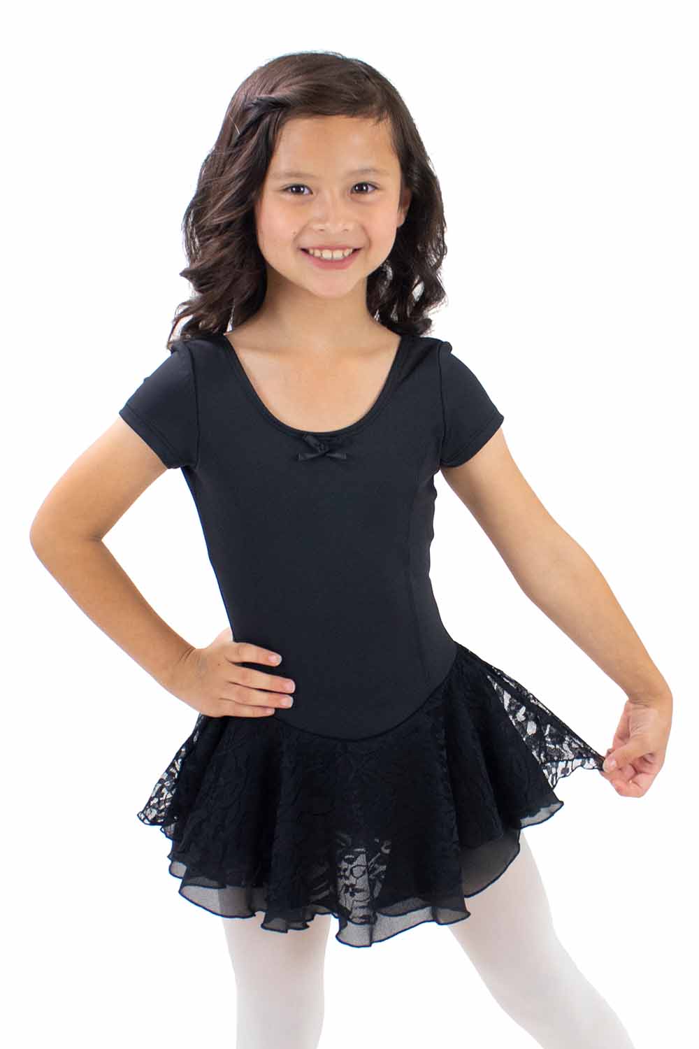 PRE-ORDER BM9503IT Short Sleeve Dress with Lace Layer Skirt