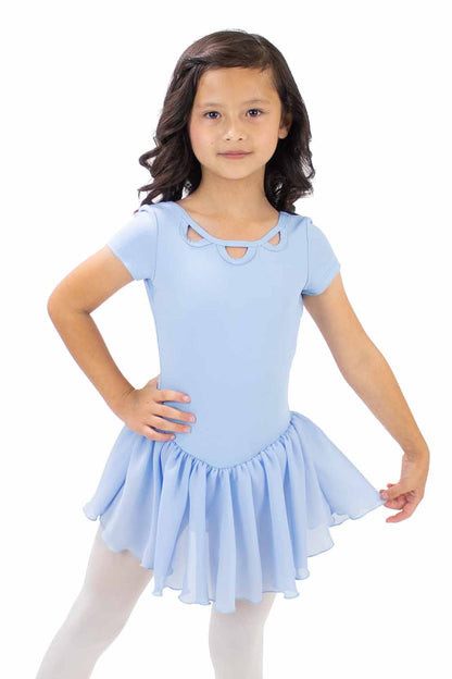PRE-ORDER BM9506IV Short Sleeve Dress with Keyhole Detail