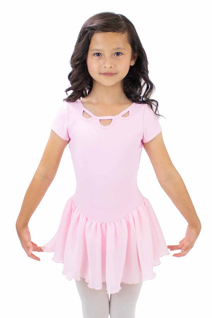 PRE-ORDER BM9506IV Short Sleeve Dress with Keyhole Detail