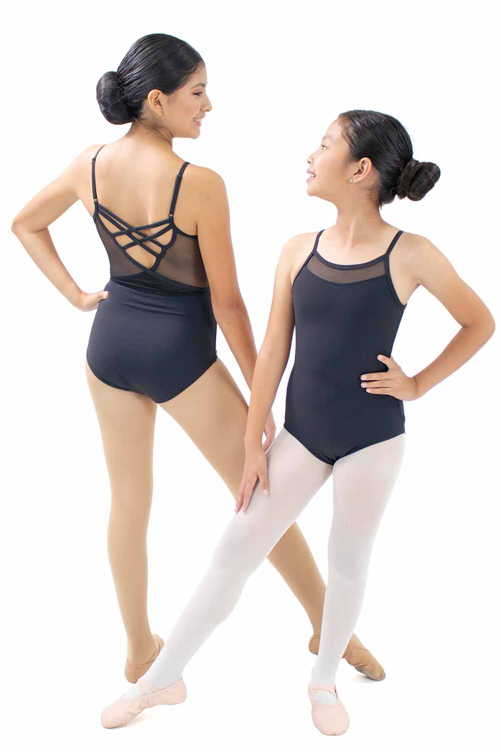 PRE-ORDER BMT5986 Youth Cami Mesh Front and Back Fashion Leotard